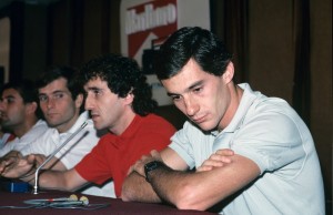 Ayrton Senna et Alain Prost au Grand Prix du Mexique (1988). © Norio Koike