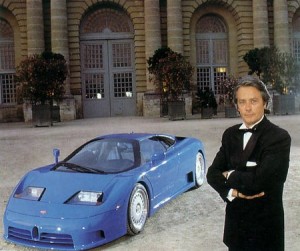 Alain Delon, parrain de la Bugatti EB110.