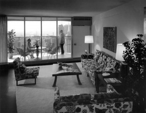 Un appartement de la Marina City dans les années 1960