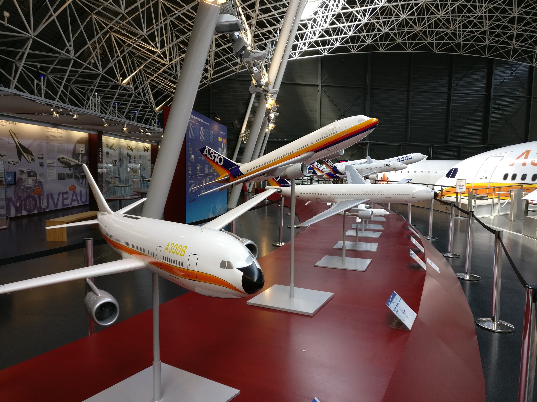 Maquettes des différents modèles Airbus